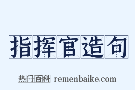 指挥官造句是什么意思的图片